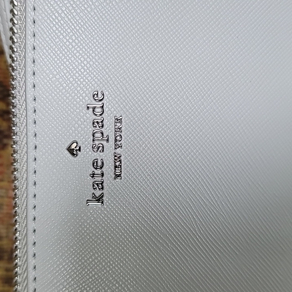 NWT Kate Spade Glitter Crossbody Flash Light Grey Silver - Picture 4 of 13
